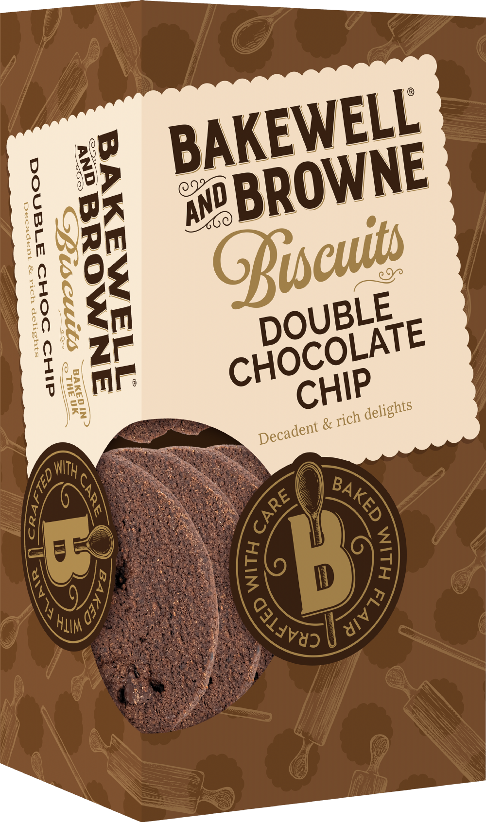 Bakewell & Browne Double Choc Chip Biscuits 150G