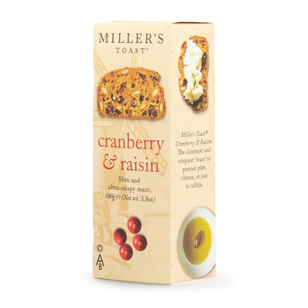 Millers Toast Cranberry Raisin 100g