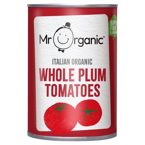 Mr Organic Whole Plum Tomato's 400g
