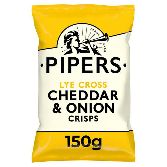 Pipers Cheddar & Onion 150g