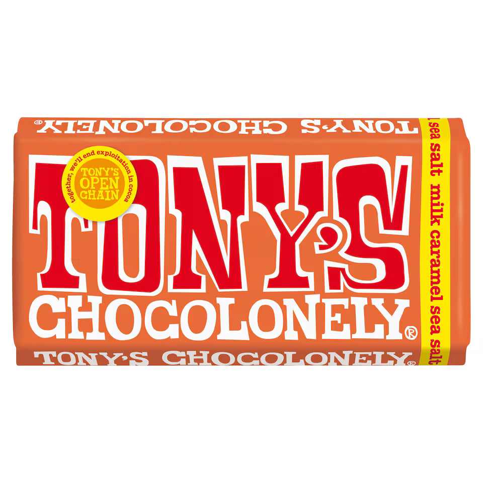 Tonys Caramel Seasalt Milk Chocolate 180g