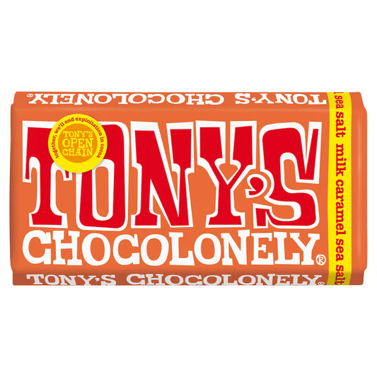 Tonys Caramel Seasalt Milk Chocolate 180g