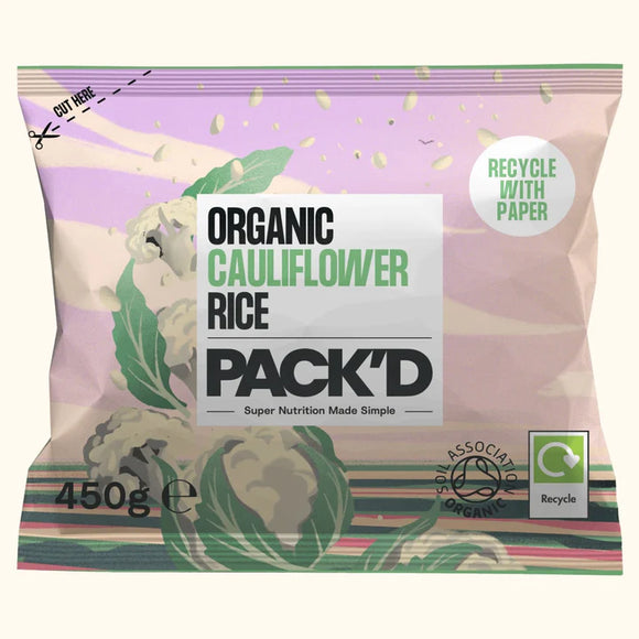 PACK'D Organic Frozen Cauliflower Rice