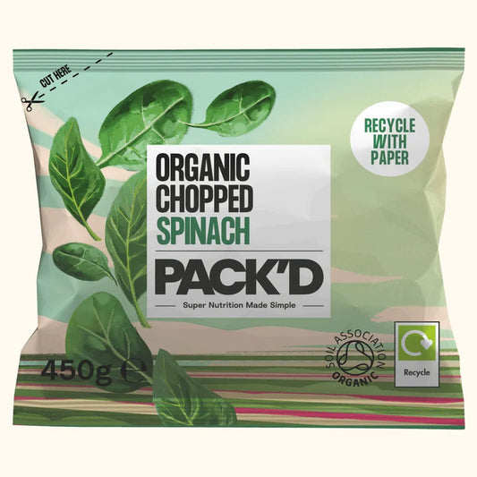 Packd Organic Spinach 450g