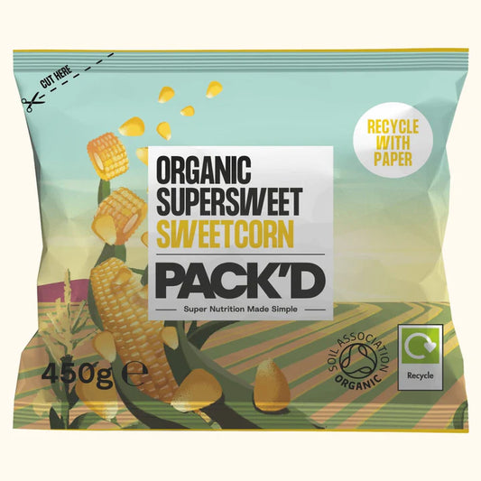 Packd Organic Sweetcorn 450g