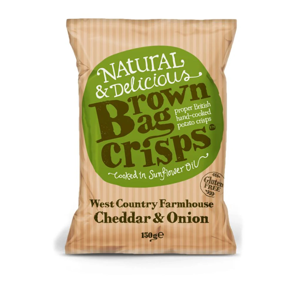 Brown Bag Cheddar & Onion 150g