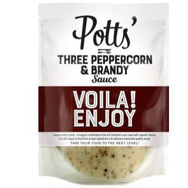 Potts Three Peppercorn & Brandy Sauce 250g