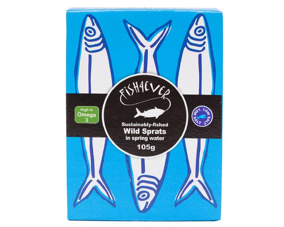 Fish 4 Ever Scottish Spratts in Springwater 105g