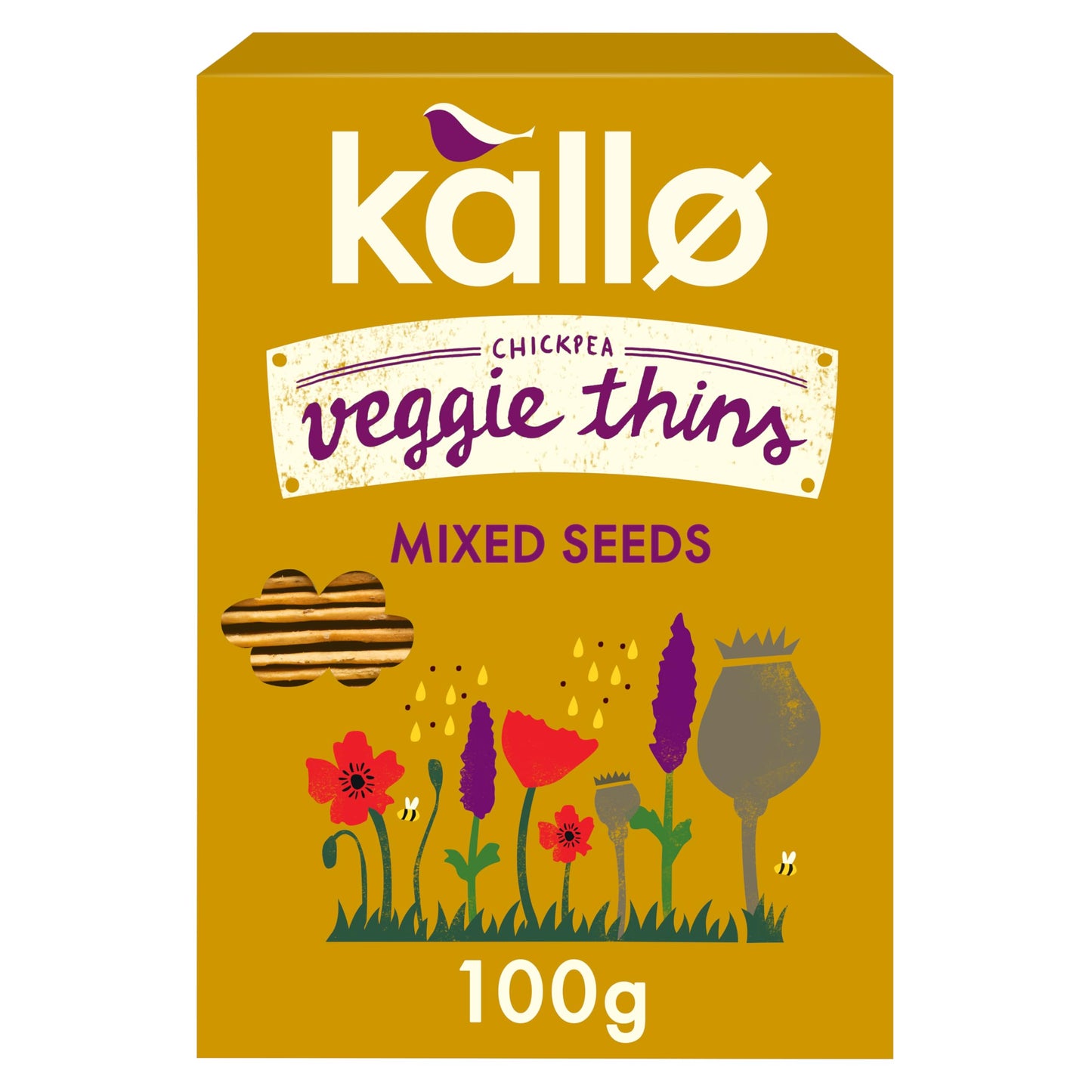 Kallo Mixed Seeds Veggie Thins 100g