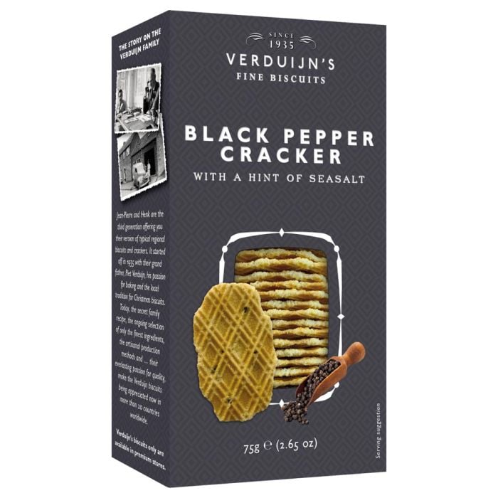 Verduijns Savoury Black Pepper & Seasalt Crackers