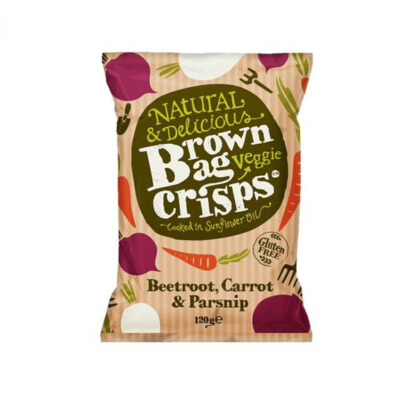 Brown Bag Crisps Beetroot Carrot & Parsnip 120g