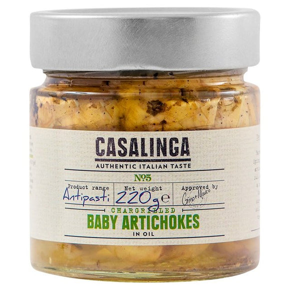 Casalinga Chargrilled Baby Artichokes in Oil 220g