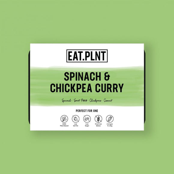 EAT.PLNT Vegan Spinach & Chickpea Curry