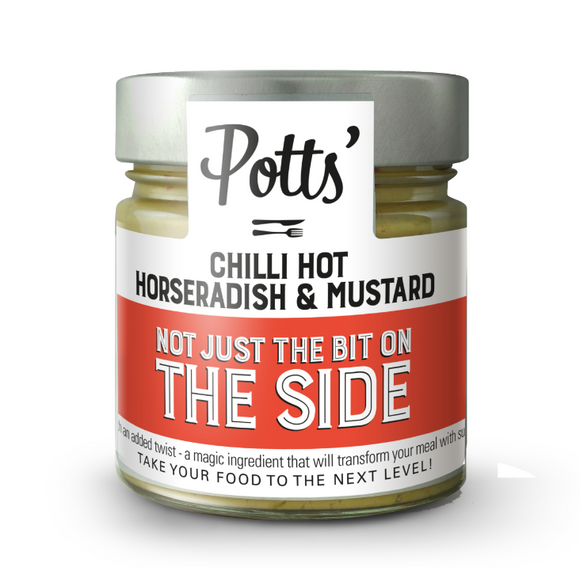 Potts Chilli Hot Horseradish & Mustard 225g