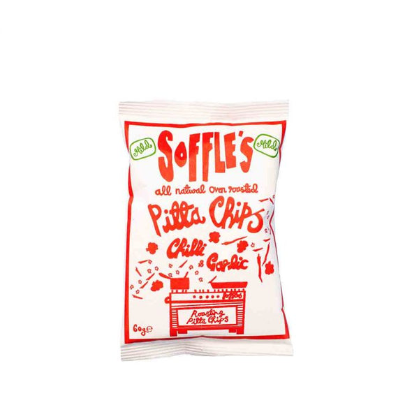 Soffles Mild Chilli & Garlic Pitta Chips 60G