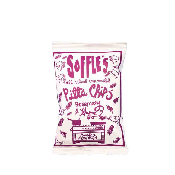 Soffles Rosemary & Thyme Pitta Chips 60G