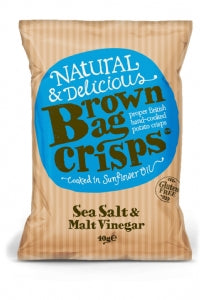 Brown Bag Crisps Sea Salt & Malt Vinegar 150g