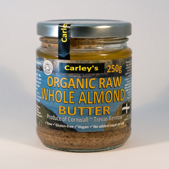 Carley's Organic Raw Whole Almond Butter 250g