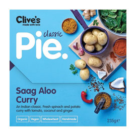 Clives Saag Aloo Curry Pie 235g