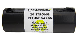 Essential Recycled Refuse Sacks 20