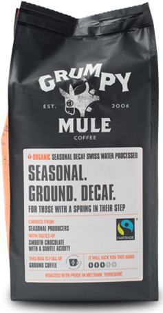 Grumpy Mule Seasonal Ground Decaf