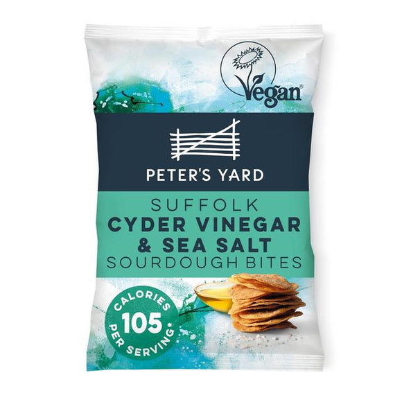 Peters Yard Cyder Vinegar and Sea Salt Sourdough Bites 90g