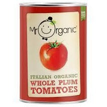 Mr Organic Whole Plum Tomatoes 400g
